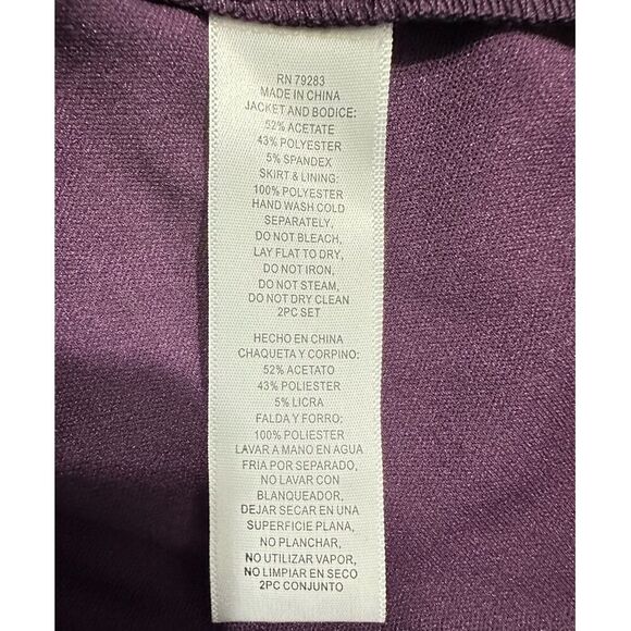 Alex Evenings Dress Women's Plus 16W Purple Glitter Jacquard Knit Maxi Gown NWT - Picture 7 of 8